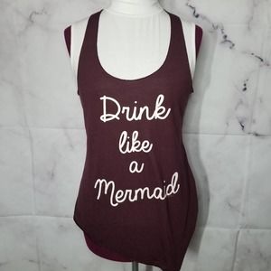 ❤️BEAR DANCE drink like a mermaid tank top M